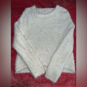Sherpa LA Hearts sweater - super cozy, just downsizing my closet